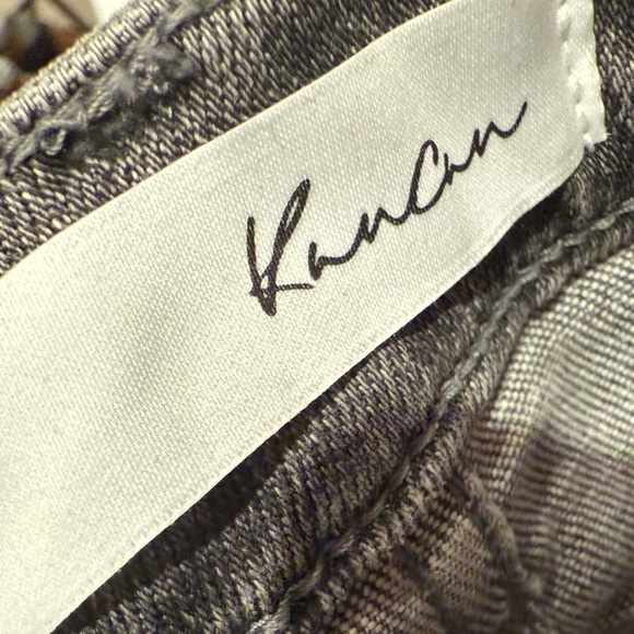 Kancan Grey Button Fly Straight Jeans Distressed Size 5/26 High Rise Vintage - Picture 4 of 4